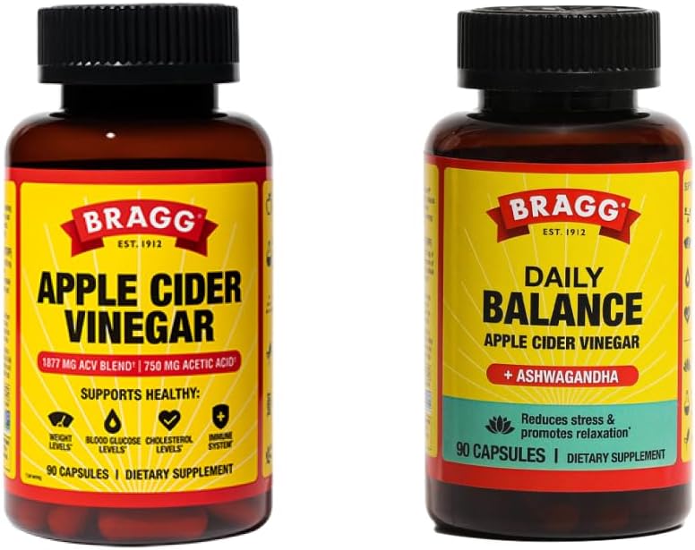 Bragg Original & Daily Balance Apple Cider Vinegar Capsules - Vitamin