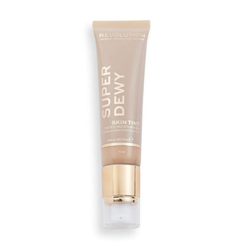 Revolution Superdewy Tinted Moisturiser, Light Coverage Makeup, Evens Skin Tone, Tan, 1.85./55