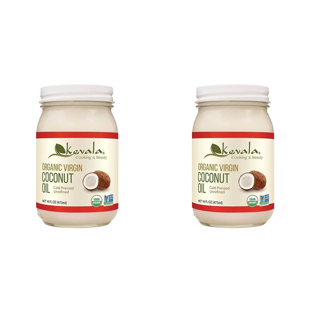 Kevala Organic Raw Coconut Oil, 16 Ounce (Pack of 2)