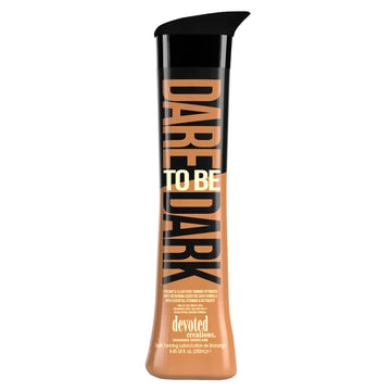 Devoted Creations Dare to be Dark Tanning Lotion – Creamy and Clear Pure Tanning Optimizer, Anti-Reddening, Sensitive Skin Formula with Essential Vitamins and Nutrients – 8.45