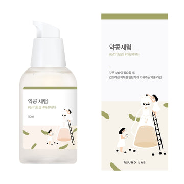 ROUND LAB Soybean Serum (Unscented) | Rejuvenating & nourishing serum with deep nutrition, Hydration locking, Unscent for sensitive skin (1.69.)