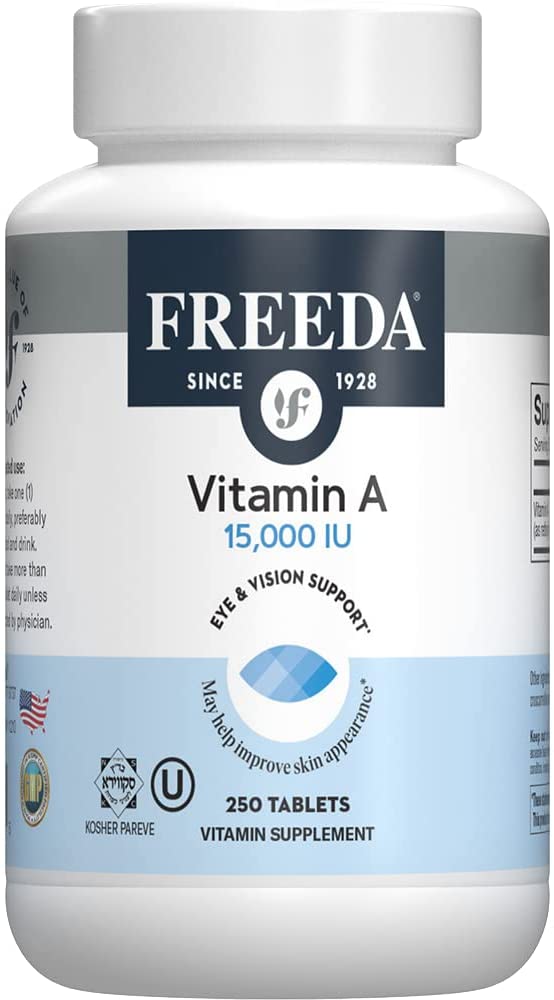 Freeda Kosher Vitamin A Palmitate 15,000 I.U. - 250 Tablets