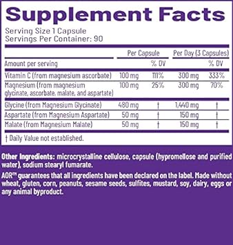 AOR, Advanced Magnesium Complex, Dietary Supplement, Promotes bone and
