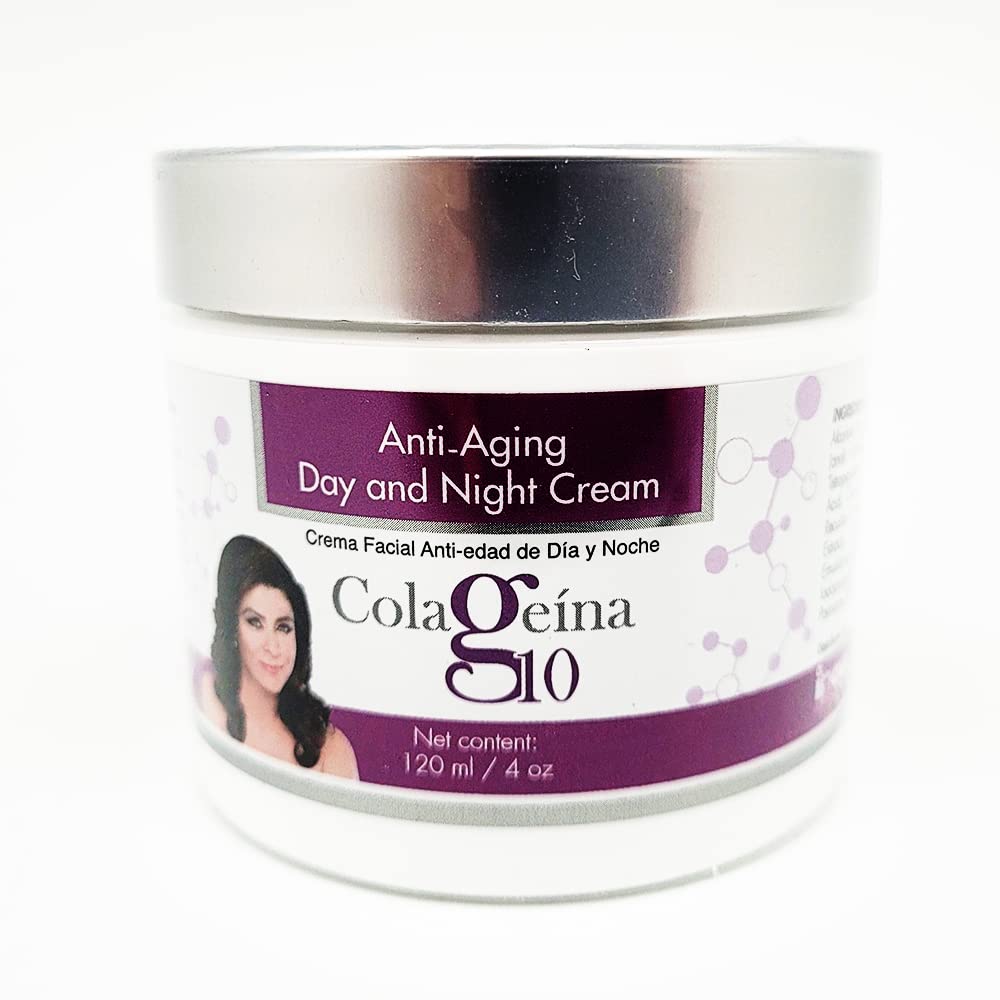Colageina 10 Anti-Aging Day and Night Cream 4, Crema Facial Anti-Edad de Dia y Noche 120