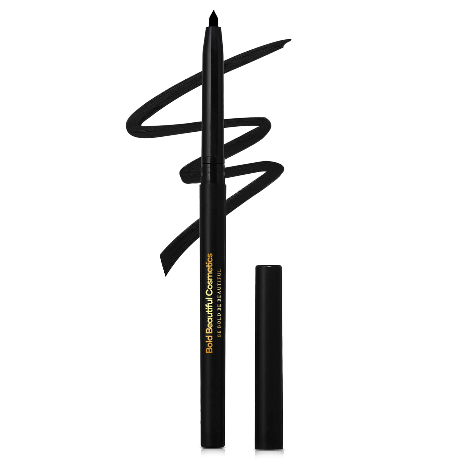 Mechanical Eyeliner Pencil by Bold Beautiful Cosmetics Smudge-Proof and Waterproof, Black