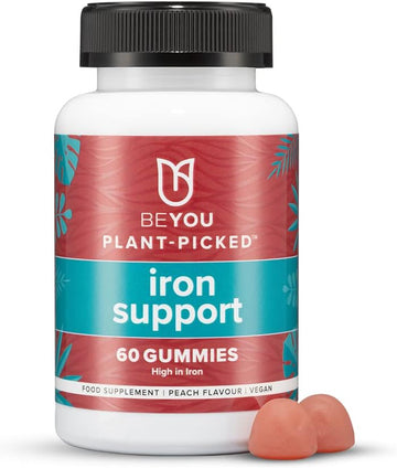 Beyou Iron Gummies | High In Iron | 100% Rda Iron | Vegan Gummies | 60260 Grams