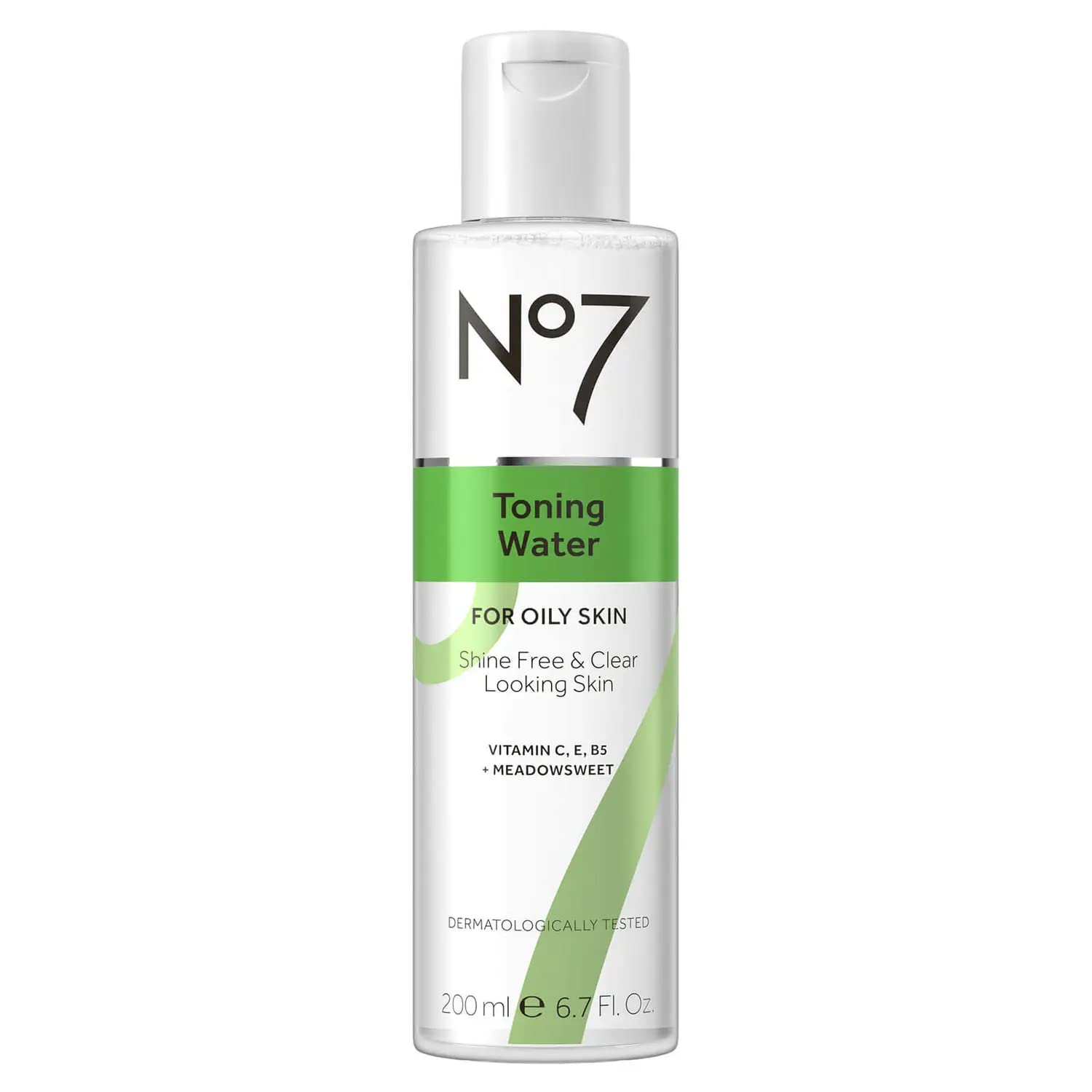 No7 Toning Water for Oily Skin - Skin Toner with Tri-Vit Complex, Vitamin E, Vitamin B5 & Vitamin C - Contains Meadowsweet + Ginseng for Refreshed & Energized Skin (6.7  )