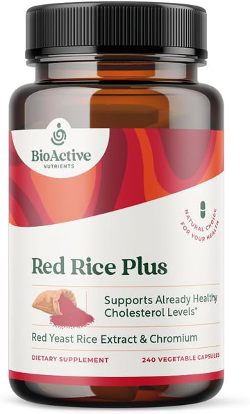 BioActive Nutrients Red Rice Plus Supplement- 240 Vegetable Capsules -