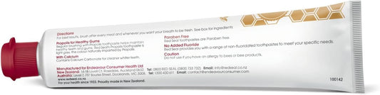 Red Seal Propolis Toothpaste – Toothpaste Made with 100% New Zealand Bee Propolis Extract, Anise, Peppermint, Eucalyptus Essential Oils - No uoride, No Preservatives, No Artificial avors or Colors