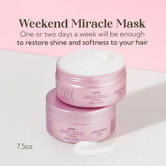 MAXLISS PROFESSIONAL Weekend Miracle Hair Repair Mask | for Weekly Use | with Lactic Acid and Polyphenols | Instant Hydration for Healthy and Shiny Hair, 7.5