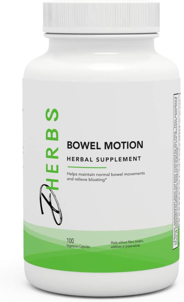 Dherbs Bowel Motion Supplement, Digestive Gut/Colon Cleanse With Fennel (100 Capsules)