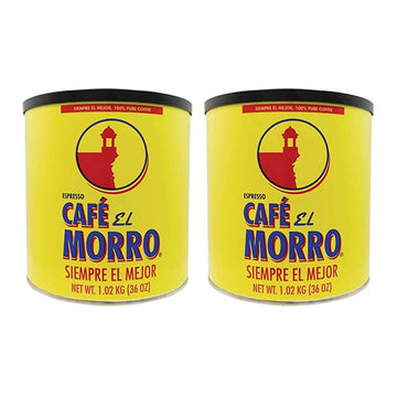 Premium Ground Coffee from Café El Morro - Gourmet Dark Roast Espresso Coffee, Pure Ground Coffee, 2 Pack