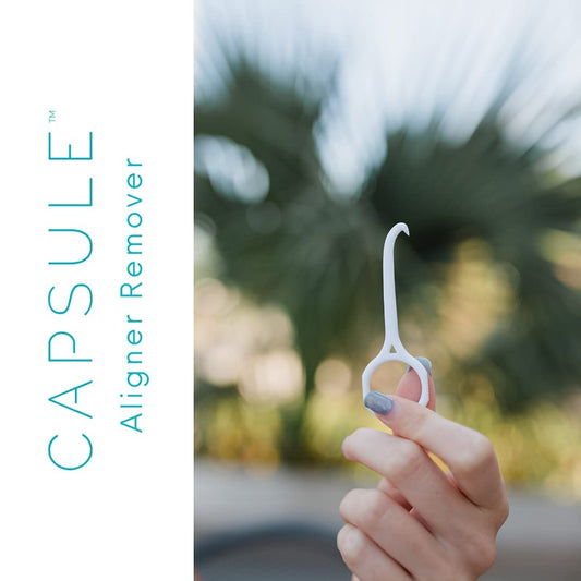 Aligner Remover (White) - Capsule Products presents a sleek, beautiful Aligner Remover Tool, in white. This tool is designed to work for all clear retainers