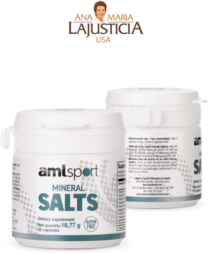 ANA MARIA LAJUSTICIA AML Sport - Mineral Salts - 25 Capsules. Hidrate 