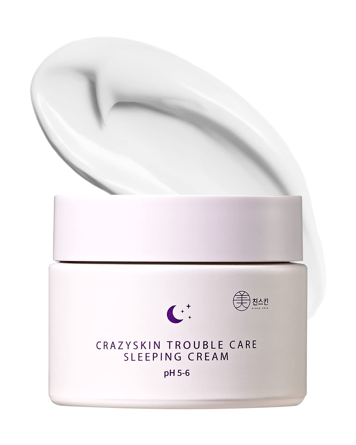 CRAZY SKIN Skin Repair Trouble Care Sleeping Cream 1.76 | Deep Moisturizing pH level 5.5 overnight cream | Moisturizer for acne prone skin | Korean skin care | night mask recovery care