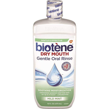 Biotene Dry Mouth Gentle Oral Rinse, Mild Mint, 16  each (Value Pack of 12)