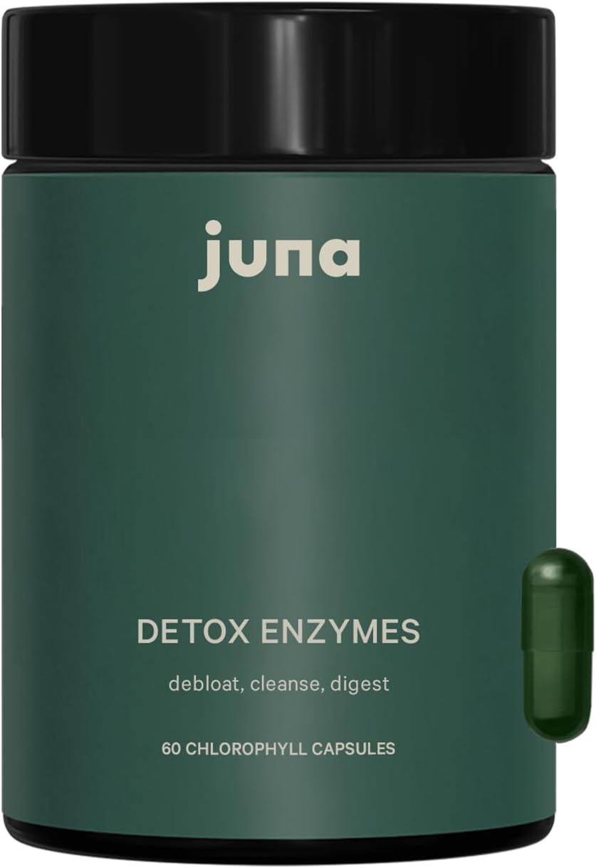 Juna Detox Digestive Enzymes With Probiotics - Debloat, Cleanse, Digest, Gas Relief, Vegan, Plant Based Immunity & Gut H