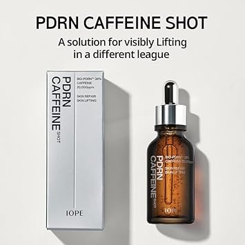 IOPE BIO-PDRN Caffeine Shot Face Serum - Anti-aging and Structural Lifting for the skin Visibly, Anti-aging and Hydrating with Skin Caffeine for All Skin Type, 1.01 (30)