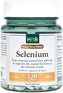 Holland & Barrett Selenium - Hair, Nails & Immune System - 200ug 120 T40 Grams