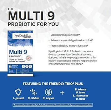  Kyolic Kyo-Dophilus Multi 9 Probiotic, for Strong Gut Healt