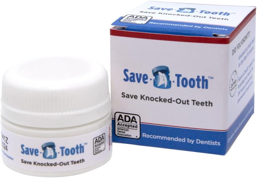 Save-A-Tooth Preservation Kit - Prevent Permanent Tooth Loss, Save Knocked Out Teeth for up to 24 Hours - Tooth Saver Made in The USA by SmartPractice - Keep for a Tooth Emergency - 2 Pack