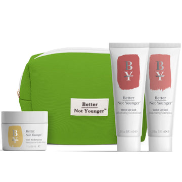 Better Not Younger Discovery Kit - Strength & Volume, Includes Hair Redemption Restorative Butter Masque, 2   Wake Up Call Volumizing Shampoo, and 2   Wake Up Call Volumizing Conditioner