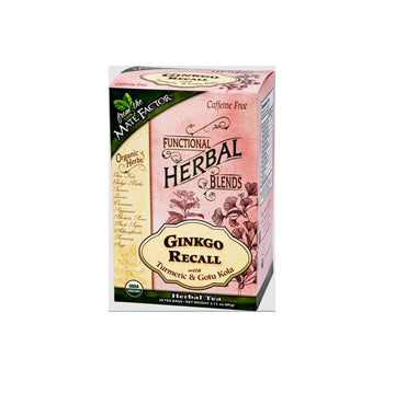 Mate Factor Organic Ginkgo Recall with Turmeric and Gotu Kola Herbal T