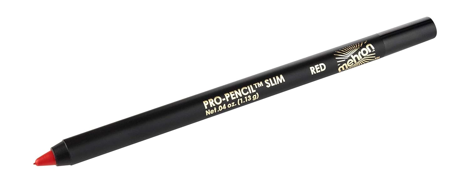 Mehron Makeup ProPencil Slim | Makeup Pencil for Eye Liner| Eyeliner Pencil| .04  (1.13 g) (Really Bright Red)
