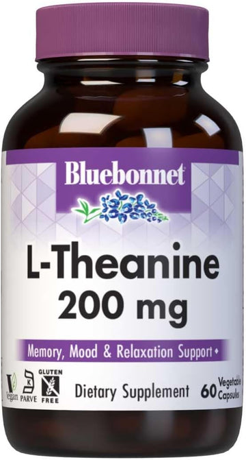 Bluebonnet Nutrition L-Theanine 200Mg, Free-Form Amino Acid, Promotes