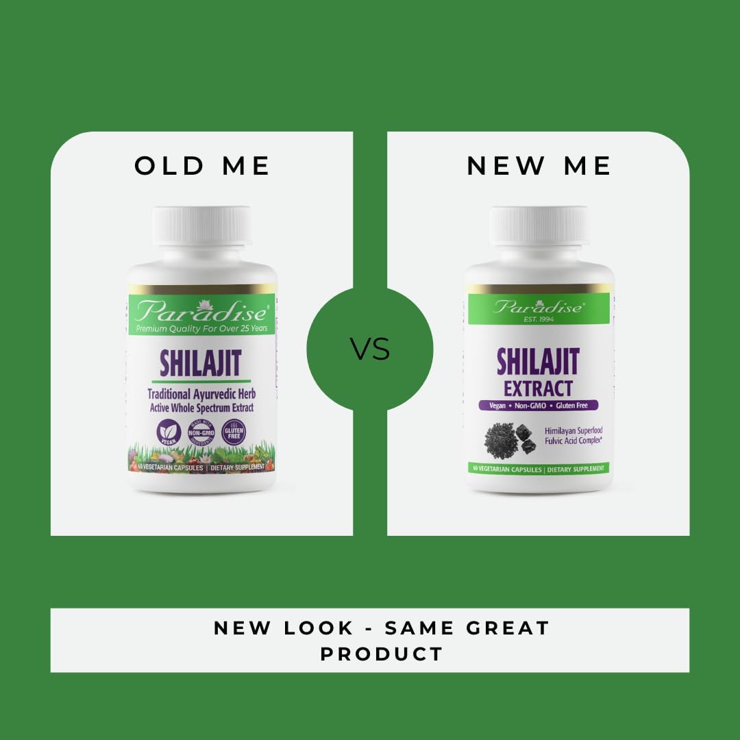 Paradise Herbs Shilajit Extract, Whole Active Plant Extract, Vegan, No