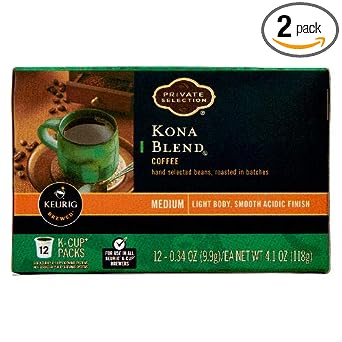 Private Selection Kona Blend Coffee K-Cups 12 Ct (Pack of 2)