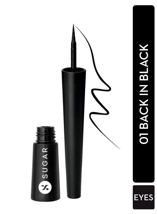 SUGAR Cosmetics Gloss Boss 24HR Eyeliner - 01 Back In Black (Black)