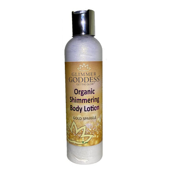 GLIMMER GODDESS Organic Body Shimmer Lotion - Super Level 3 Gold Body Shimmer, 8