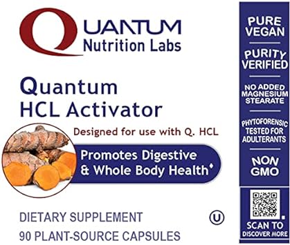 Quantum HCL Activator – Botanical Pepsin Supplement - Digestive Enzyme