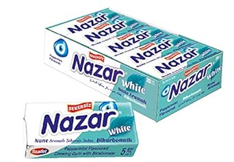 Nazar White Mint Flavored SUGAR FREE Gum 100 Pieces : Grocer