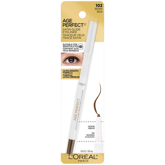 L’Oréal Paris Age Perfect Satin Glide Eyeliner with Mineral Pigments, Brown