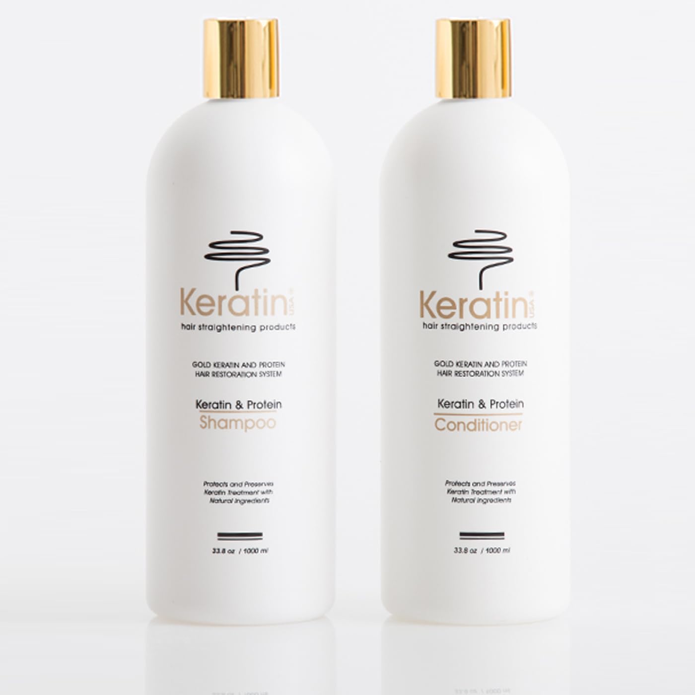Gold Keratin Protein Shampoo and Conditioner 33.8  Duo