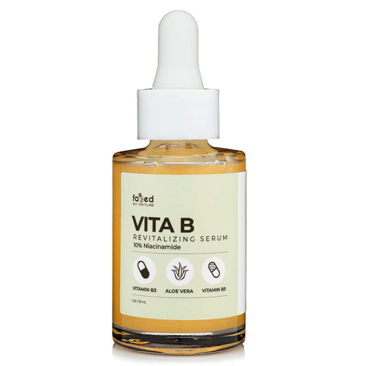 Niacinamide Serum for Face Vita B by Fazed by Nature 10% Niacinamide Revitalizing Serum For Face with Panthenol, Allantoin, Aloe Vera- Helps with Dark Spot Remover, Pore Minimizer, reduce Fine Lines and Wrinkles, Barrier Repair For Dry and Oily Skin