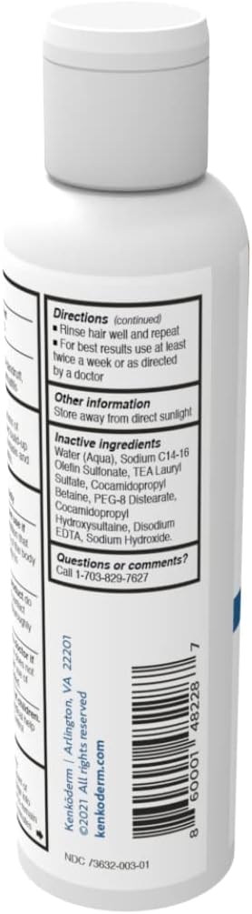 Kenkoderm Psoriasis Therapeutic Shampoo with 3% Salicylic Acid - 4 oz 