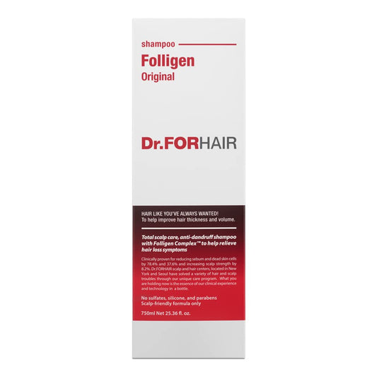 [Dr.FORHAIR] Folligen Shampoo (750 ml/25.36 fl.oz) for Relieving Hair Loss, Hair Loss Prevention [Paraben FREE, Silicone FREE, Sulfate FREE]