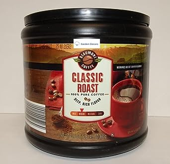 Ground Beaumont Coffee Classic Medium Roast 100% Pure Deep Rich Flavor