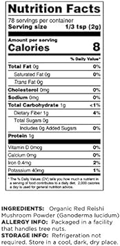 Terrasoul Superfoods Organic Reishi Mushroom Powder (4:1 Extract), 5.5