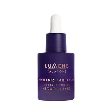 Lumene Ajaton Ageless Radiant Youth Night Elixir - Anti Aging Skin Serum for Fine Lines and Wrinkles - Brightening & Moisturizing Face Serum for All Skin Types (30)