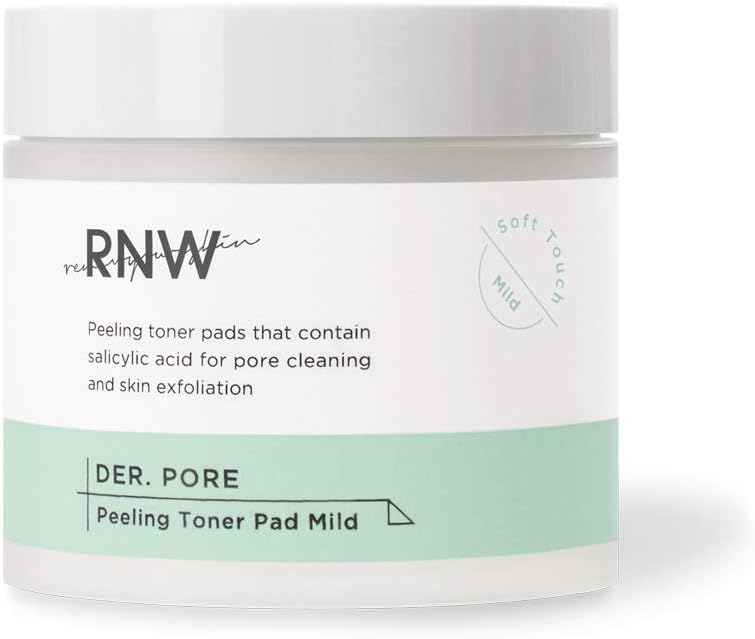 RNW DER. Pore Peeling Toner Pad Mild 4.7  / 140, BHA Toner Pad Combining Toner Pad into One Smooth Skincare with One Sheet Moisturizing Embossing Double-Sided Pad for Peeling Pore