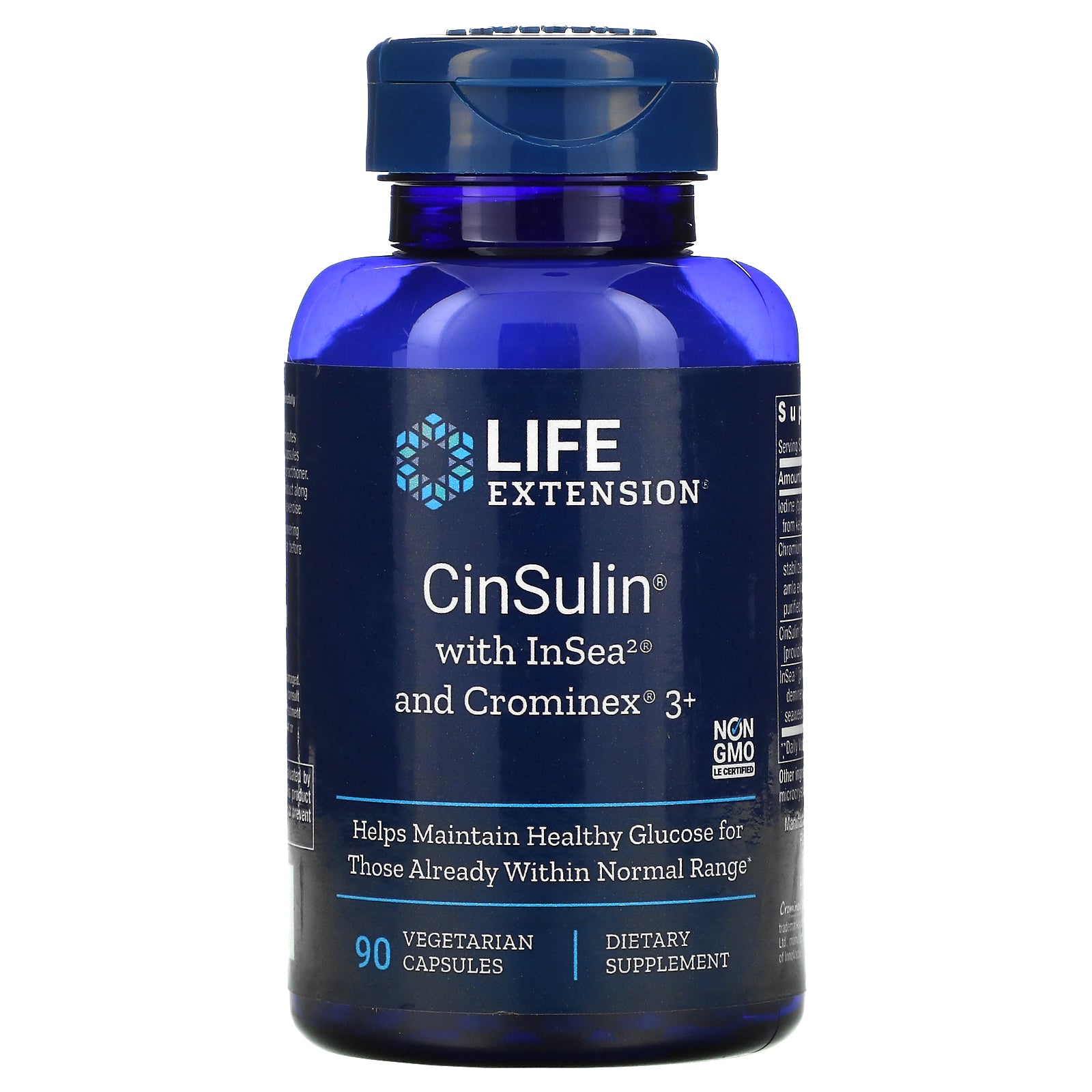 Life Extension, CinSulin with InSea2 and Crominex 3+, Vegetarian Capsules