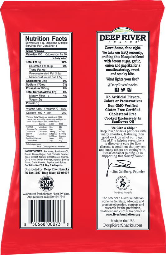 Deep River Snacks Mesquite BBQ Kettle Chips, 80 Ct