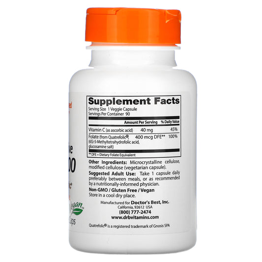 Doctor'S Best, Fully Active Folate Veggie Caps