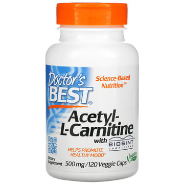 Doctor's Best, Acetyl-L-Carnitine with Biosint Carnitines, 500 mg