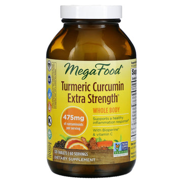 MegaFood, Turmeric Curcumin Extra Strength, Whole Body, 237.5 mg, Tablets