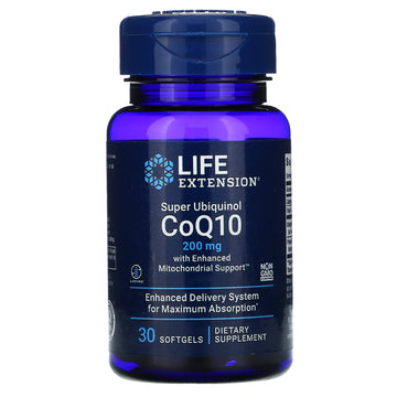 Life Extension, Super Ubiquinol CoQ10 with Enhanced Mitochondrial Support, 200 mg Softgels